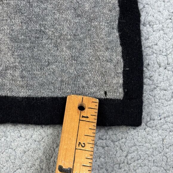Cashmere by Charter Club Cardigan Sweater Womens L Colorblock 2 Ply HOLES STAINS - Picture 2 of 14